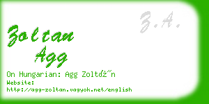zoltan agg business card